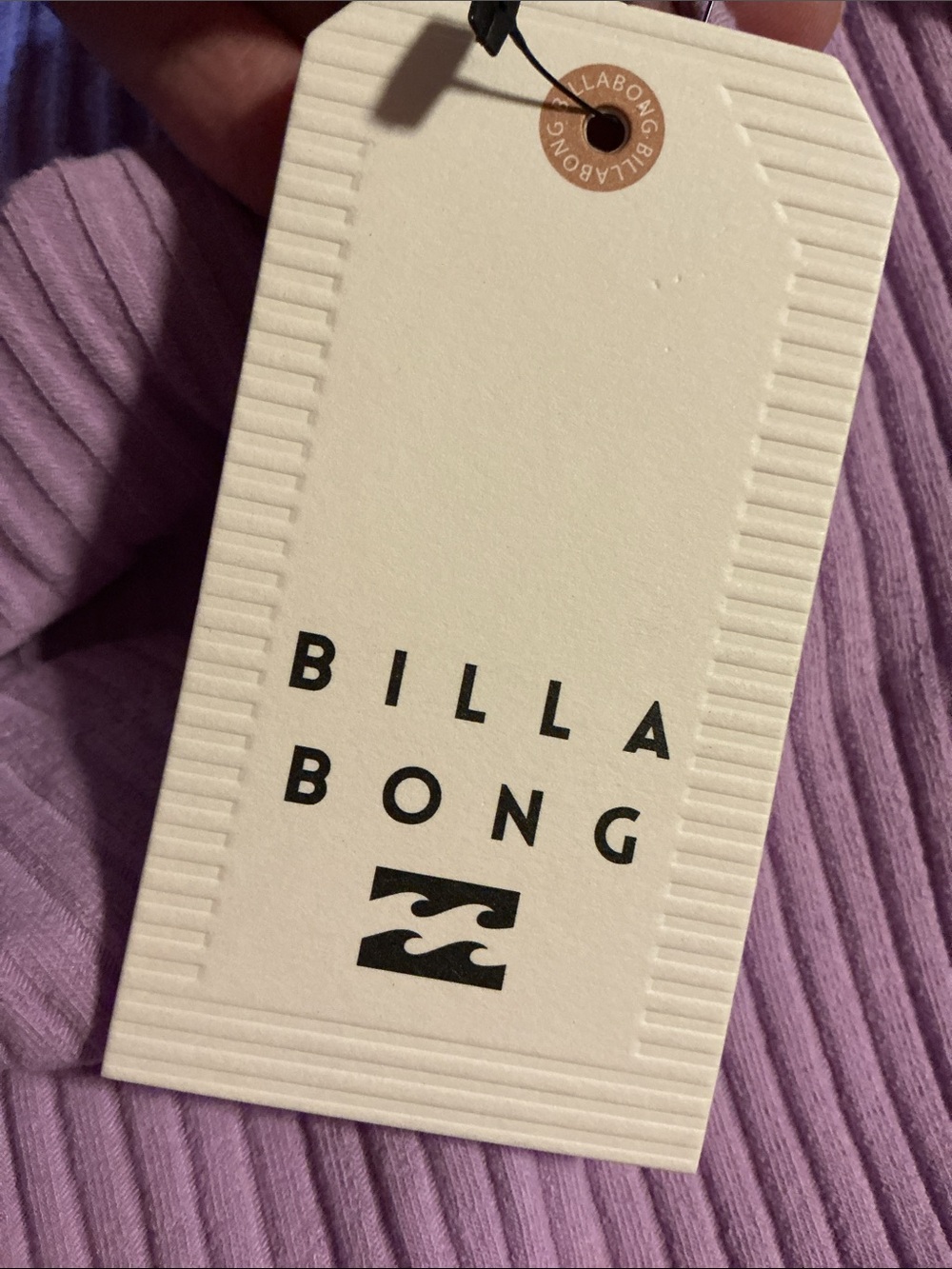 Billabong Lilac Ribbed Tube Top - Light Purple - Picture 7 of 9